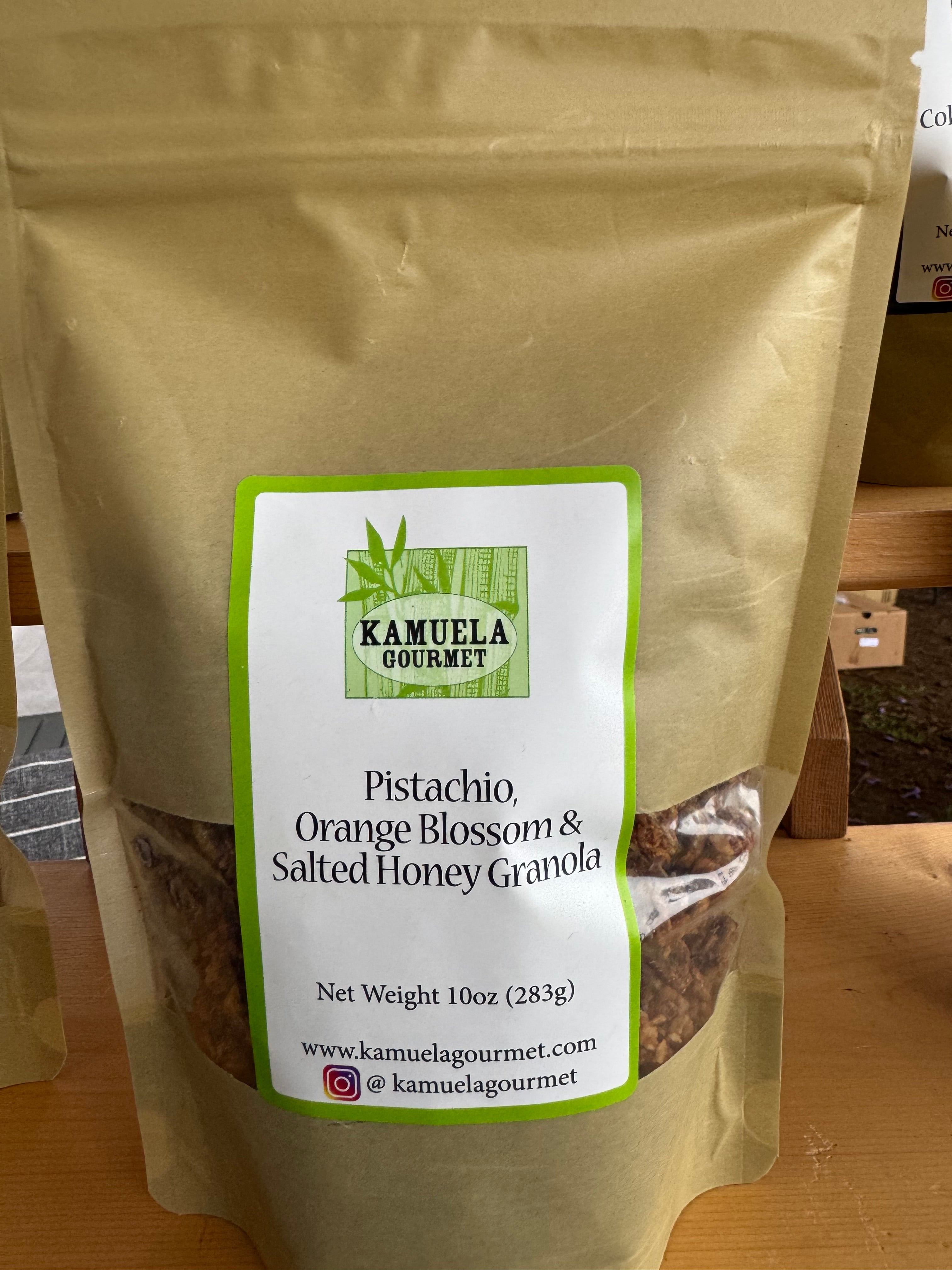 Pistachio Orange Blossom Baklava with Salted Honey Granola 10oz (283g)