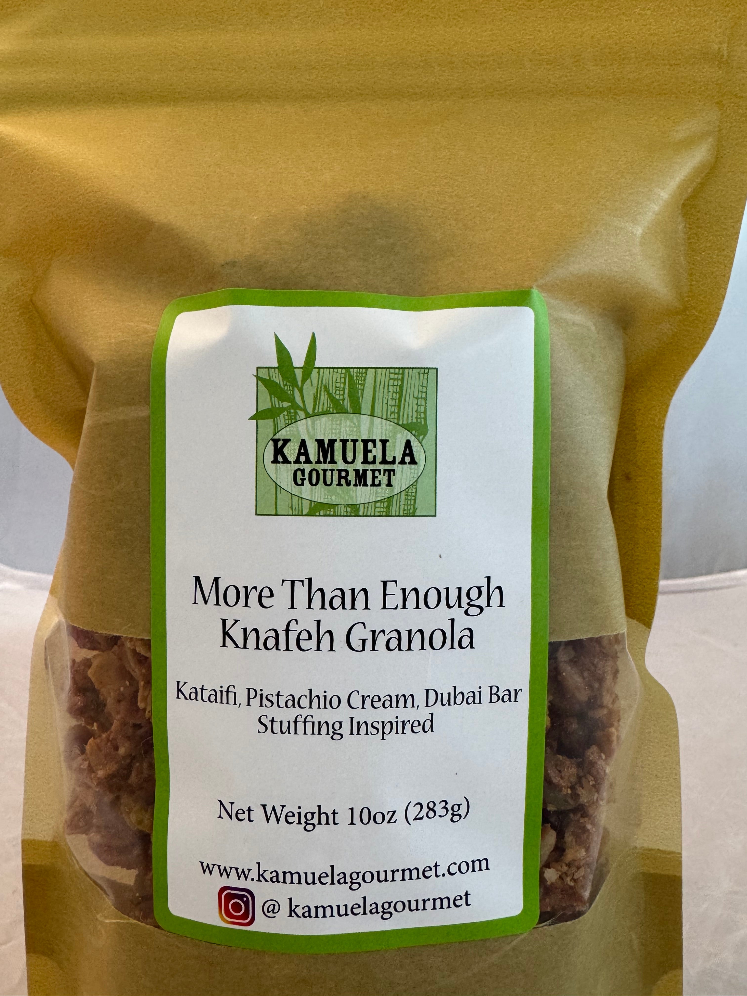 More Than Enough Knafeh Granola (Dubai Bar - Pistachios, Pistachio Cream &amp; Shredded Phyllo) 10oz (283g)